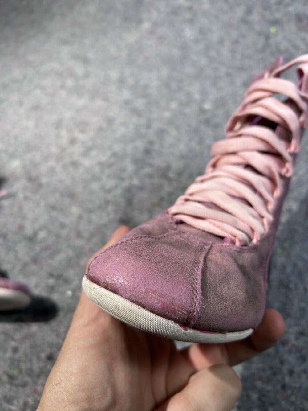 Rare Puma Eskiva Hi Metallic Pink Boxing Sneakers Women's Sz 7 US Rare High Top - Picture 10 of 11